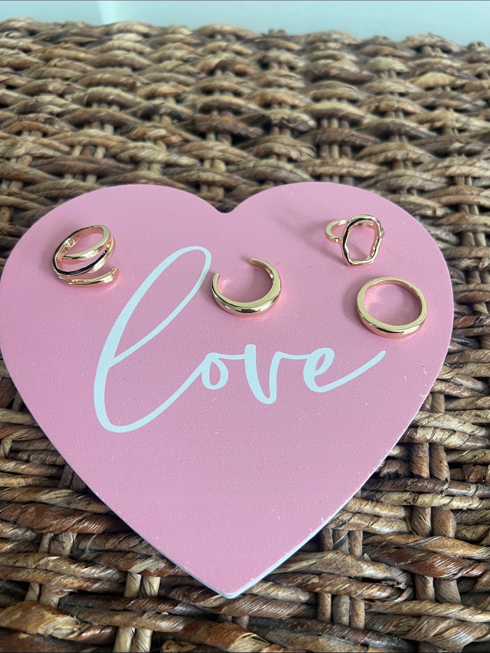 Set Of Four Gold Tone Rings - Elegant Stacking Accent